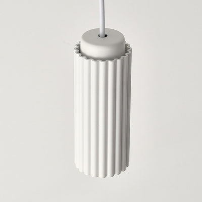 Cylindre Rond Nordique Contemporain en Fer et Aluminium 1-Lumière Suspension Pour Chambre 