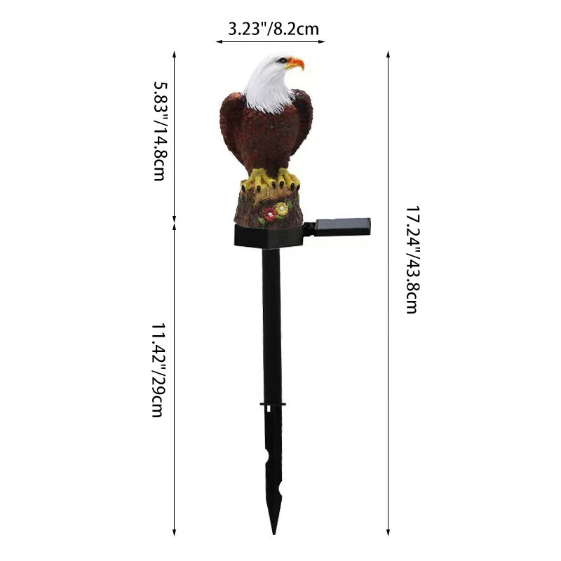 Contemporary Creative Solar Waterproof Eagle Shape PP Resin LED Outdoor Light For Outdoor