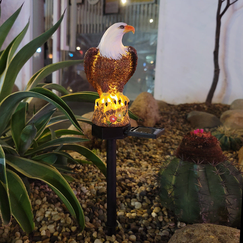 Contemporary Creative Solar Waterproof Eagle Shape PP Resin LED Outdoor Light For Outdoor