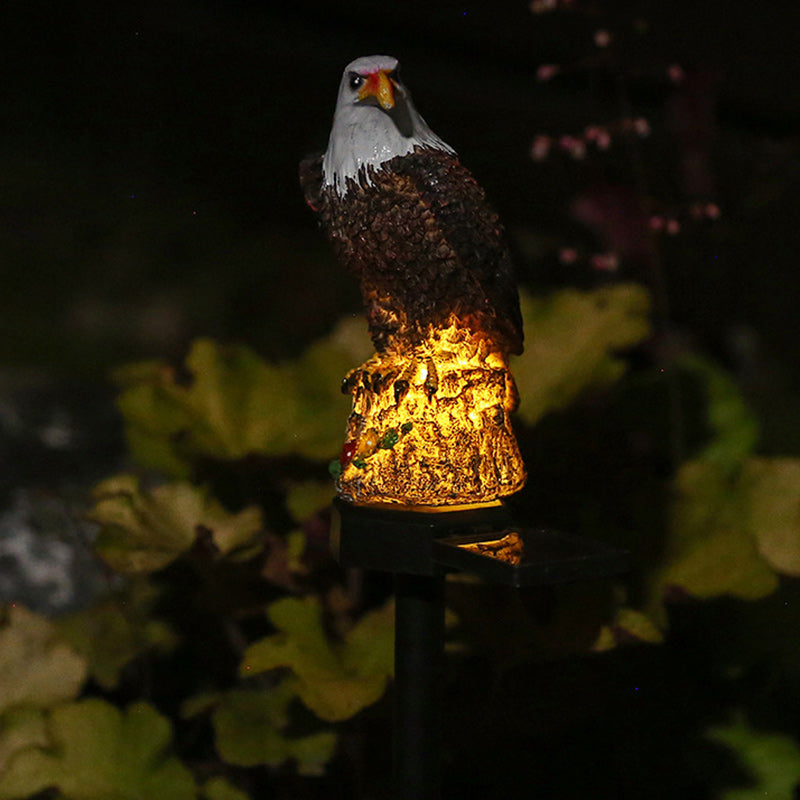 Contemporary Creative Solar Waterproof Eagle Shape PP Resin LED Outdoor Light For Outdoor