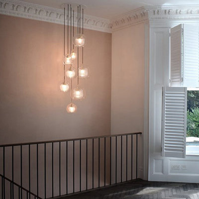 Contemporary Nordic Round Orb Iron Glass 1-Light Pendant Light For Dining Room