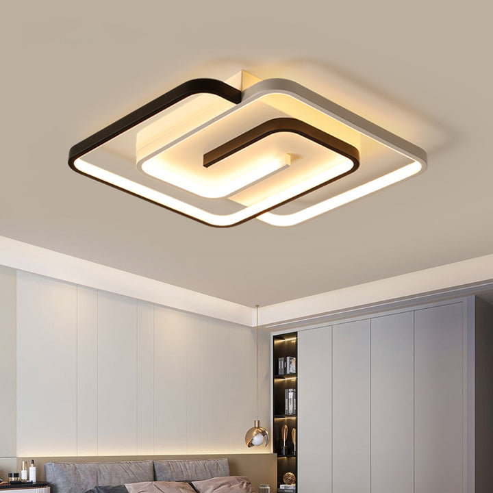 Moderne minimalistische runde quadratische Diamant-Acryl-Eisen-LED-Deckenleuchte für das Schlafzimmer 