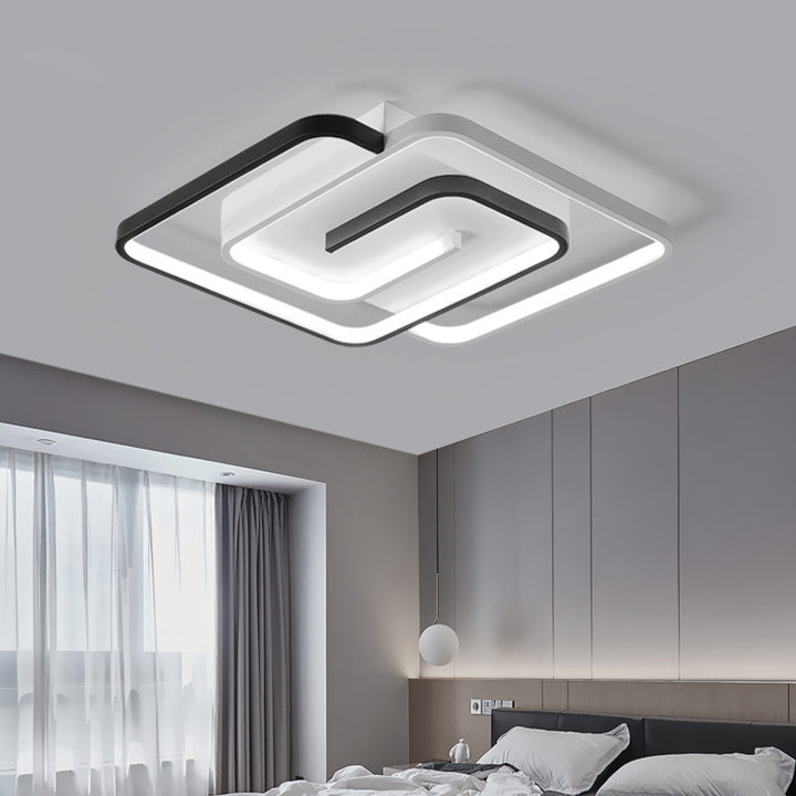 Moderne minimalistische runde quadratische Diamant-Acryl-Eisen-LED-Deckenleuchte für das Schlafzimmer 