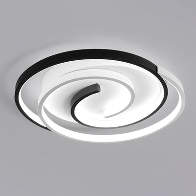 Modern Minimalist Round Square Diamond Acrylic Iron LED Flush Mount Ceiling Light For Bedroom