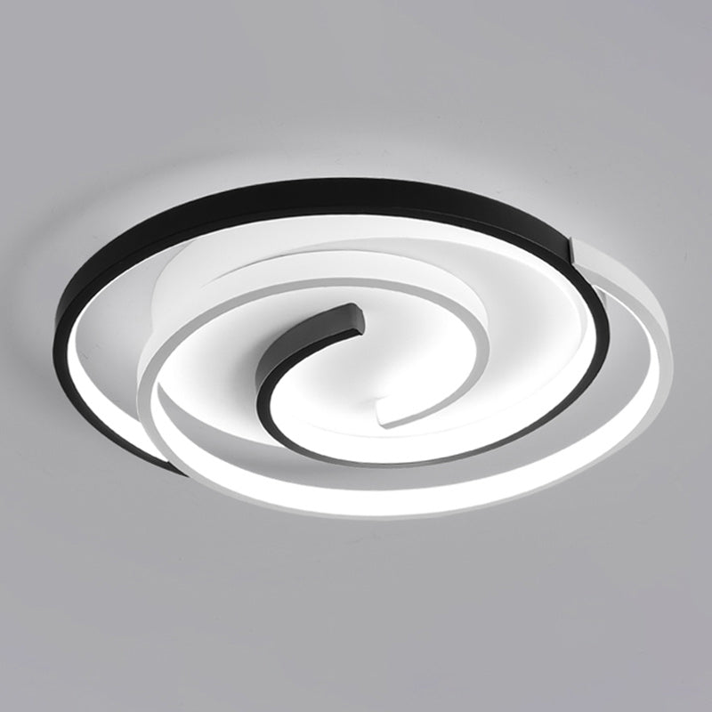 Modern Minimalist Round Square Diamond Acrylic Iron LED Flush Mount Ceiling Light For Bedroom
