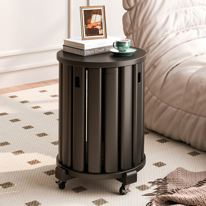 Modern Minimalist Removable Detachable Round Solid Wood Side Table For Living Room