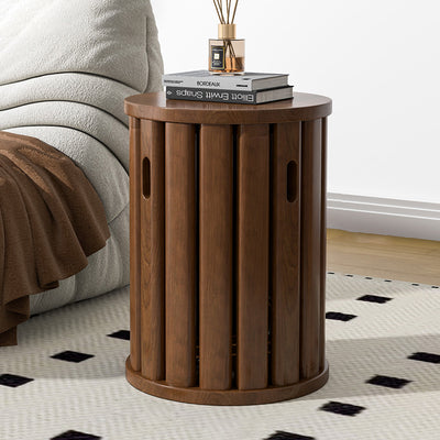 Modern Minimalist Removable Detachable Round Wood Side Table For Living Room