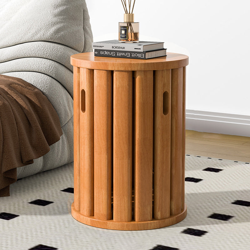 Modern Minimalist Removable Detachable Round Solid Wood Side Table For Living Room