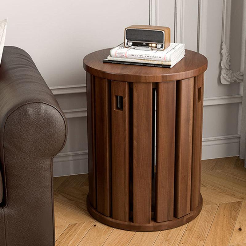 Modern Minimalist Removable Detachable Round Solid Wood Side Table For Living Room