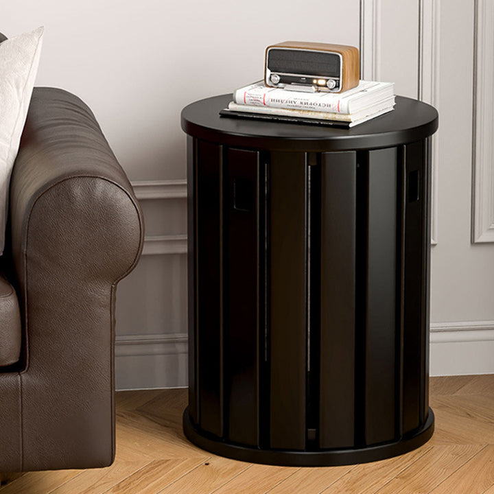 Modern Minimalist Removable Detachable Round Solid Wood Side Table For Living Room