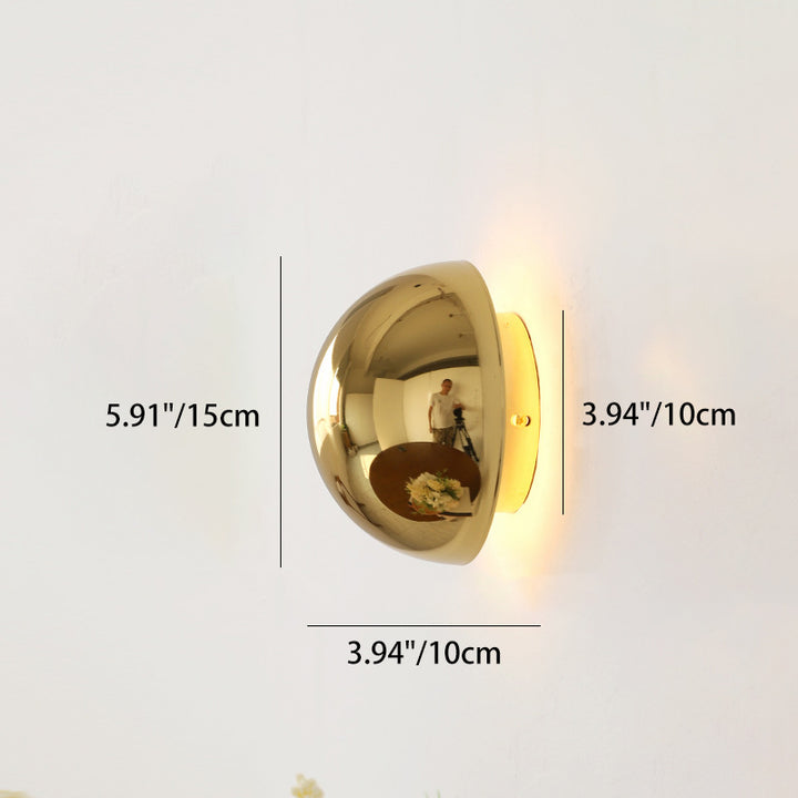 مصباح حائط LED من الفولاذ المقاوم للصدأ بتصميم حديث وبسيط على شكل نيزك دائري شبه دائري لغرفة النوم 
