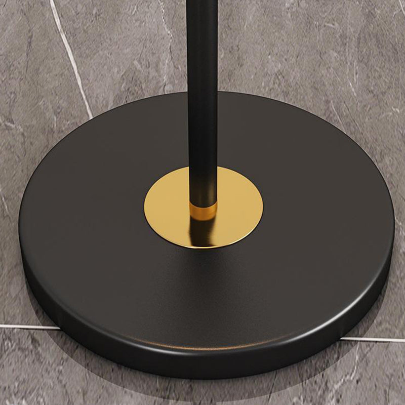 Moderner minimalistischer runder Zylinder Metall Eisen Stoff 1-Licht Stehlampe für Wohnzimmer 