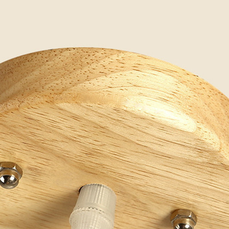 Lámpara Colgante de 1 Luz de Vidrio y Madera Prisma Minimalista Moderna para Comedor 