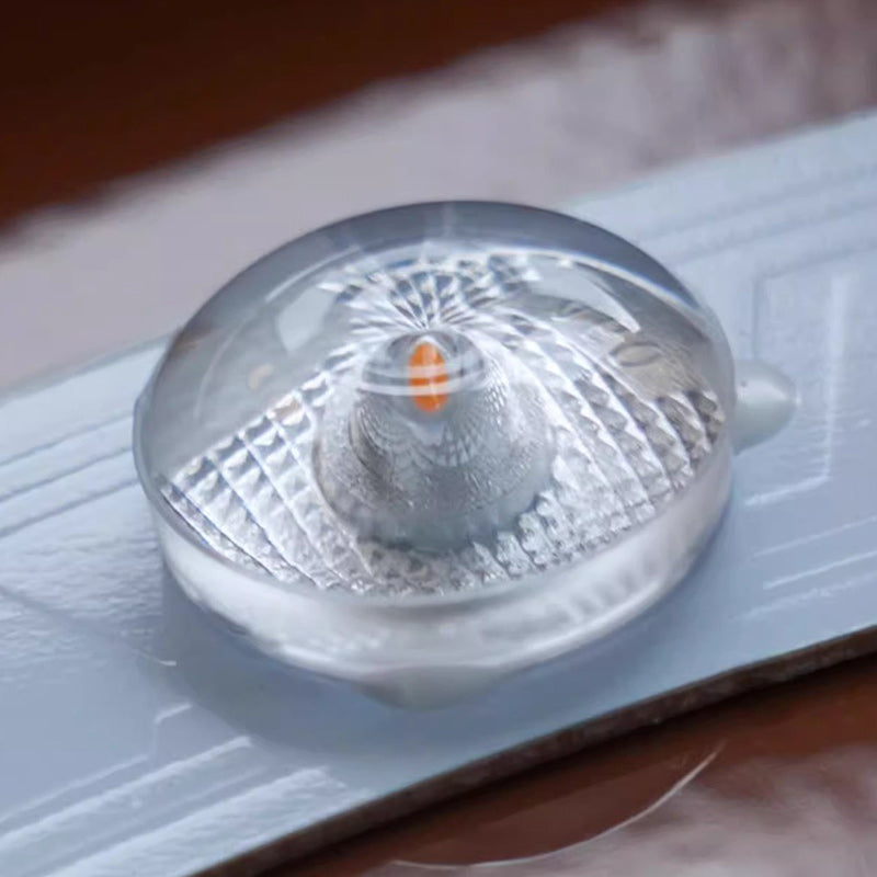 Lustre LED en fer acrylique rond crème scandinave contemporain pour salle à manger 