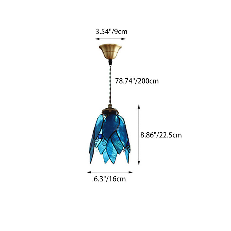 Zeitgenössische kreative Engelsflügel Kegelglas Kupfer 1-Licht Pendelleuchte für das Wohnzimmer 