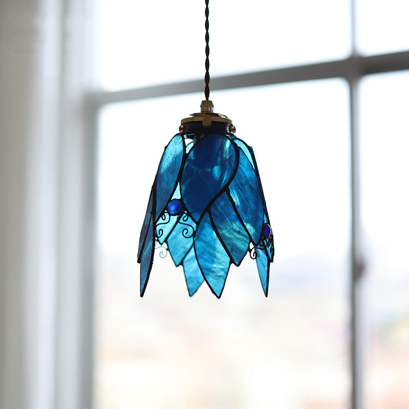 Zeitgenössische kreative Engelsflügel Kegelglas Kupfer 1-Licht Pendelleuchte für das Wohnzimmer 