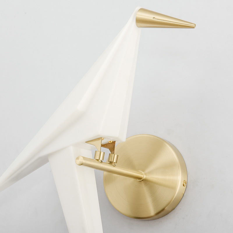 Contemporary Creative Thousand Paper Cranes Iron Acrylic LED Wall Sconce Lamp For Bedroom