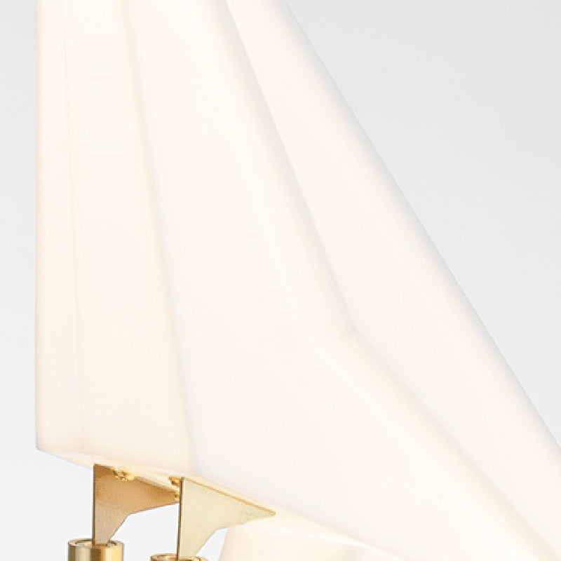 Contemporary Creative Thousand Paper Cranes Hardware Aluminum Acrylic LED Wall Sconce Lamp For Bedroom