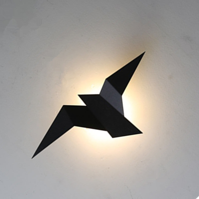 Contemporary Creative Flying Bird Shape Iron LED Wall Sconce Lamp For Bedroom