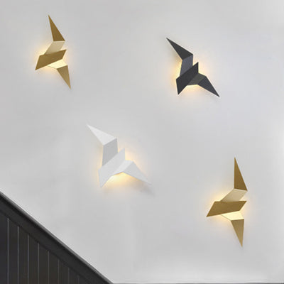 Contemporary Creative Flying Bird Shape Iron LED Wall Sconce Lamp For Bedroom
