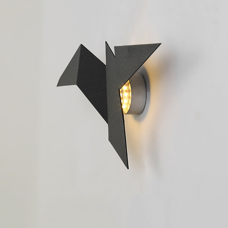 Contemporary Creative Flying Bird Shape Iron LED Wall Sconce Lamp For Bedroom