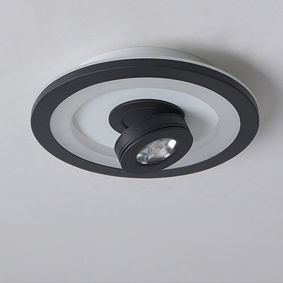 Modern Minimalist Round Square Iron Acrylic LED Flush Mount Ceiling Light For Hallway