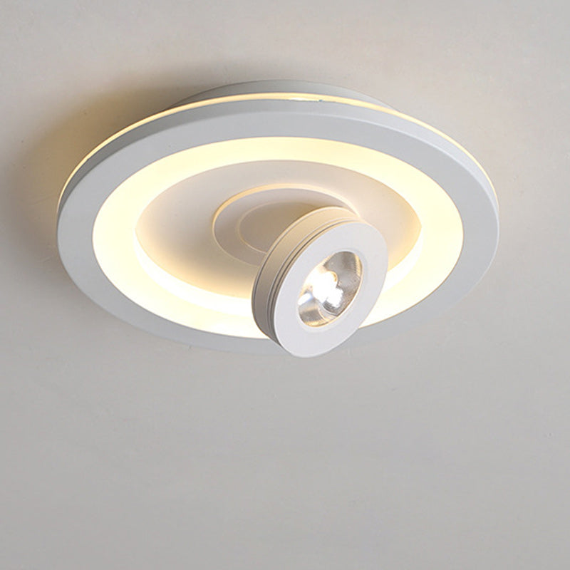 Moderne minimalistische runde quadratische Eisen-Acryl-LED-Deckenleuchte für den Flur 