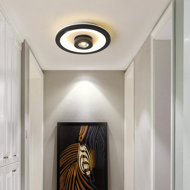 Luz de techo empotrada LED de hierro acrílico cuadrado redondo minimalista moderna para pasillo 