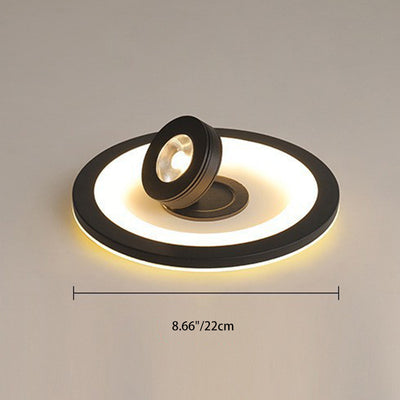 Modern Minimalist Round Square Iron Acrylic LED Flush Mount Ceiling Light For Hallway