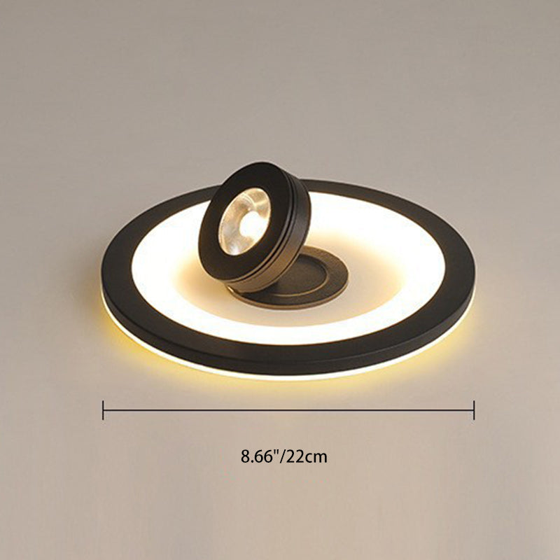 Modern Minimalist Round Square Iron Acrylic LED Flush Mount Ceiling Light For Hallway