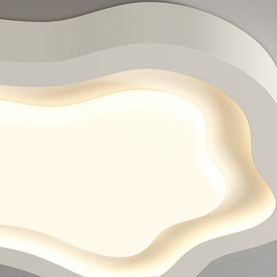 Contemporary Nordic Cloud Shape Iron Acrylic LED Flush Mount Ceiling Light For Bedroom
