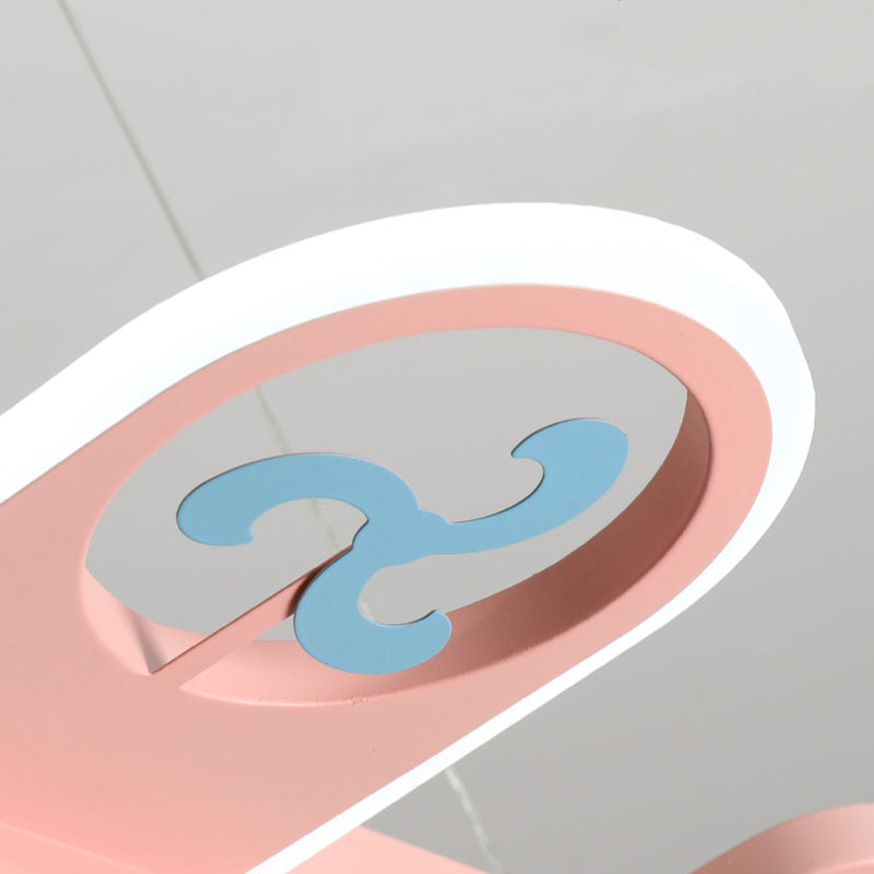 Contemporary Creative Cartoon Kids Airplane Shape Iron Acrylic LED Chandelier For Bedroom