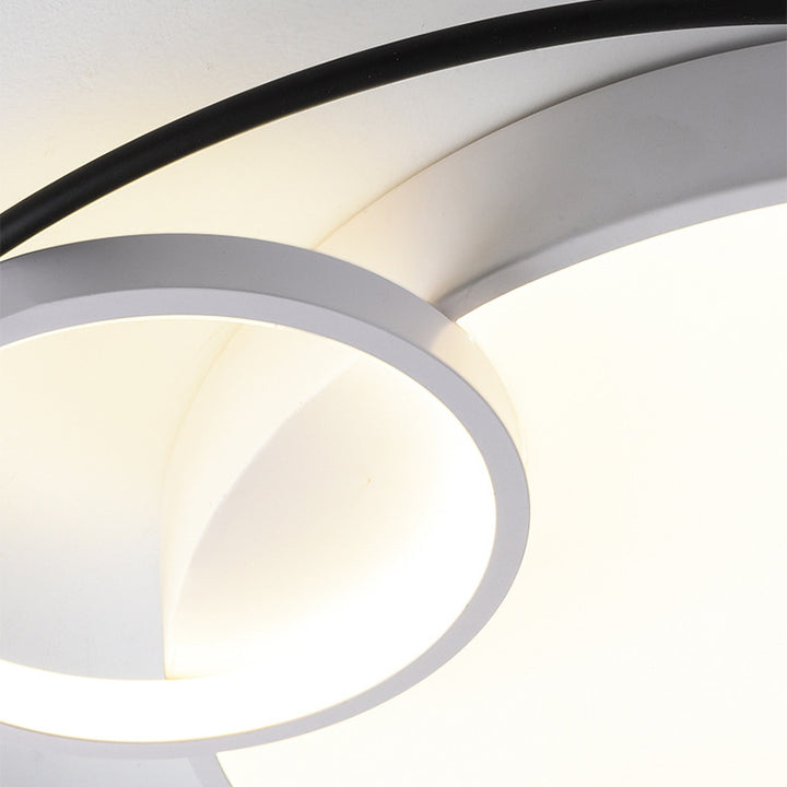 Zeitgenössische skandinavische romantische runde Kuppel aus Eisen und Acryl LED-Deckenleuchte für Schlafzimmer 