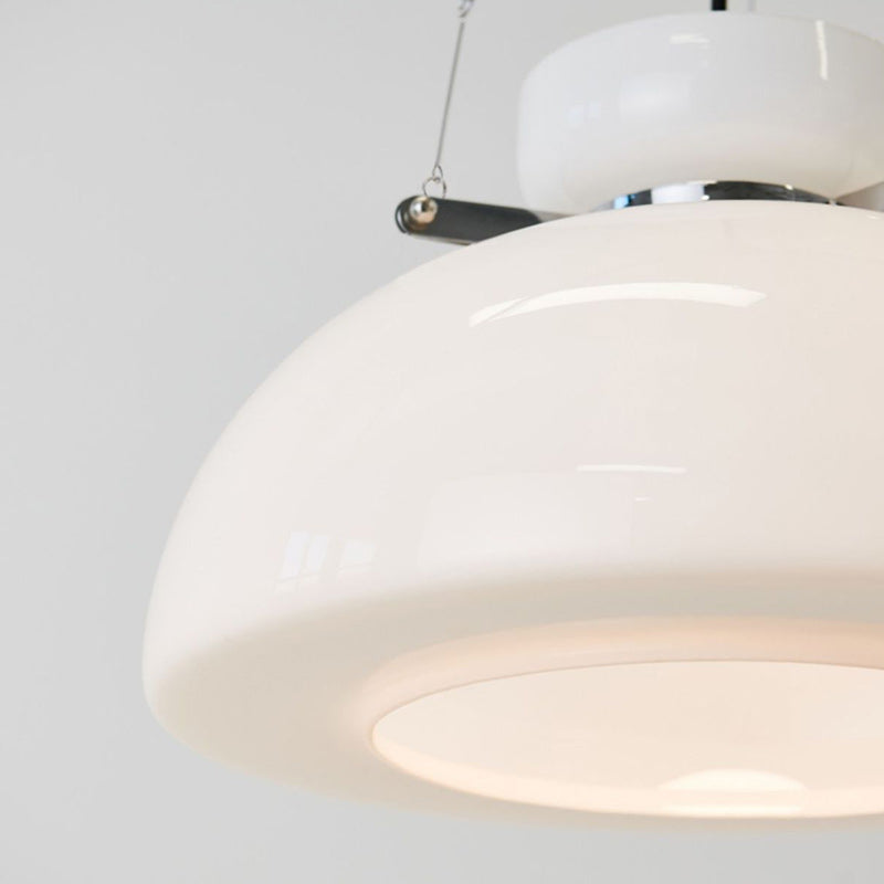 Modern Minimalist Round Cone Iron Glass 1-Light Pendant Light For Dining Room