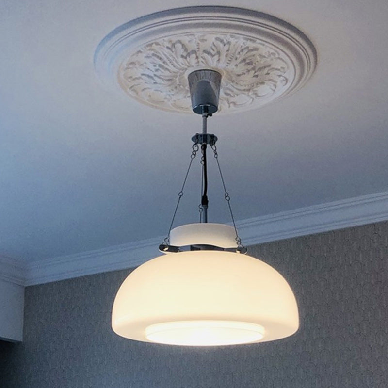 Modern Minimalist Round Cone Iron Glass 1-Light Pendant Light For Dining Room