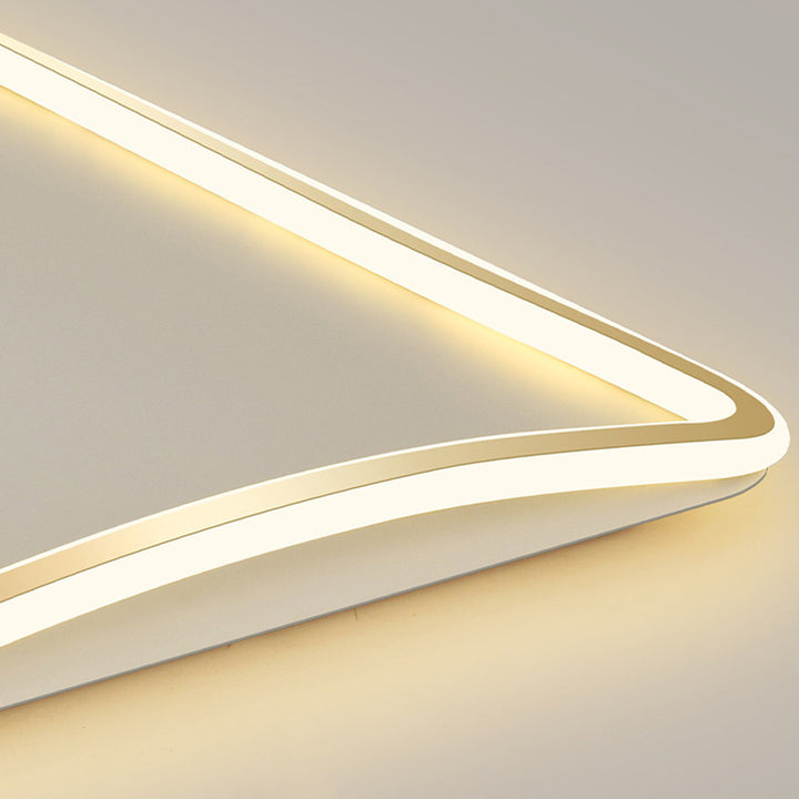 Lumière de plafond LED encastrée carrée en PVC aluminium fer moderne minimaliste pour chambre 