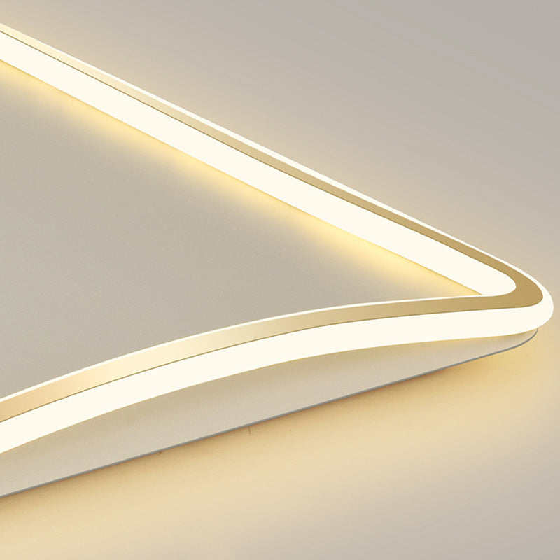 Modern Minimalist Square PVC Aluminum Iron LED Flush Mount Ceiling Light For Bedroom