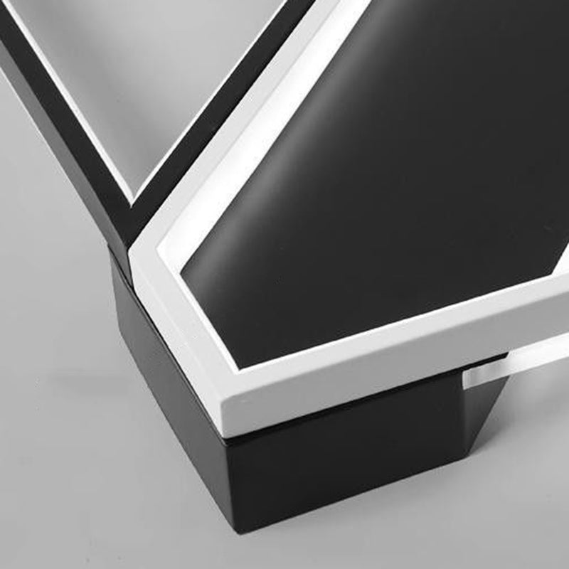 Modern Minimalist Square Rectangle Iron Acrylic LED Flush Mount Ceiling Light For Bedroom