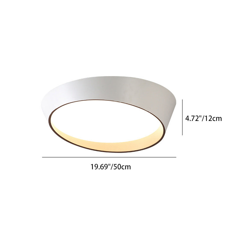 Modern Minimalist Round Acrylic Iron LED Flush Mount Ceiling Light For Bedroom