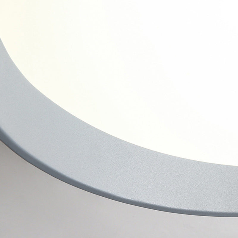 Modern Minimalist Round Acrylic Iron LED Flush Mount Ceiling Light For Bedroom