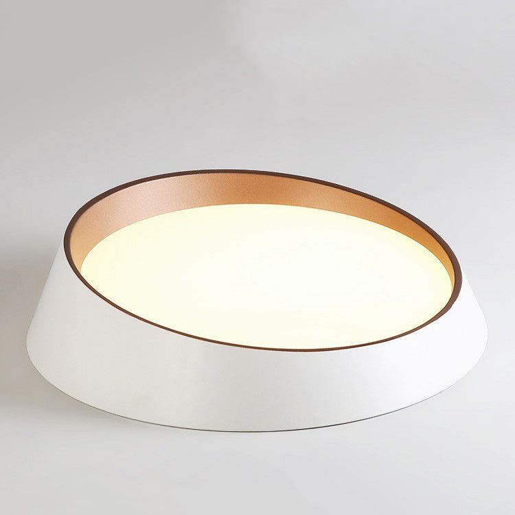 Modern Minimalist Round Acrylic Iron LED Flush Mount Ceiling Light For Bedroom