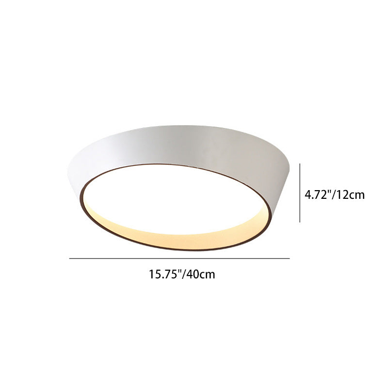 Modern Minimalist Round Acrylic Iron LED Flush Mount Ceiling Light For Bedroom