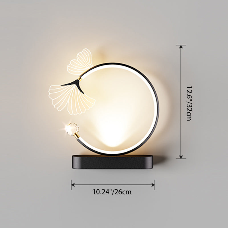 Contemporary Creative Round Flower Iron Aluminum Acrylic LED Wall Sconce Lamp For Bedroom