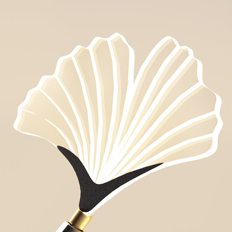 Applique murale LED en fer, aluminium et acrylique à double fleur créative contemporaine pour chambre 