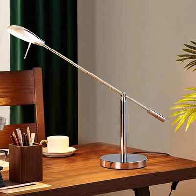 Modern Minimalist Long Oval Cylinder Iron Aluminum LED Table Lamp For Bedroom