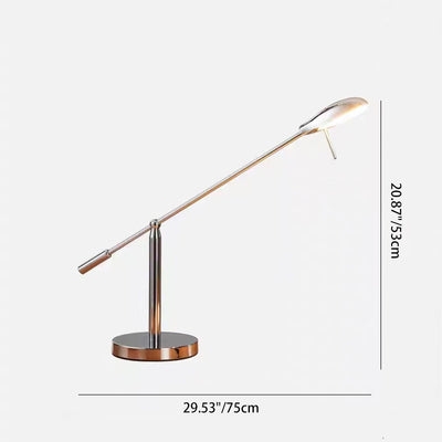 Modern Minimalist Long Oval Cylinder Iron Aluminum LED Table Lamp For Bedroom