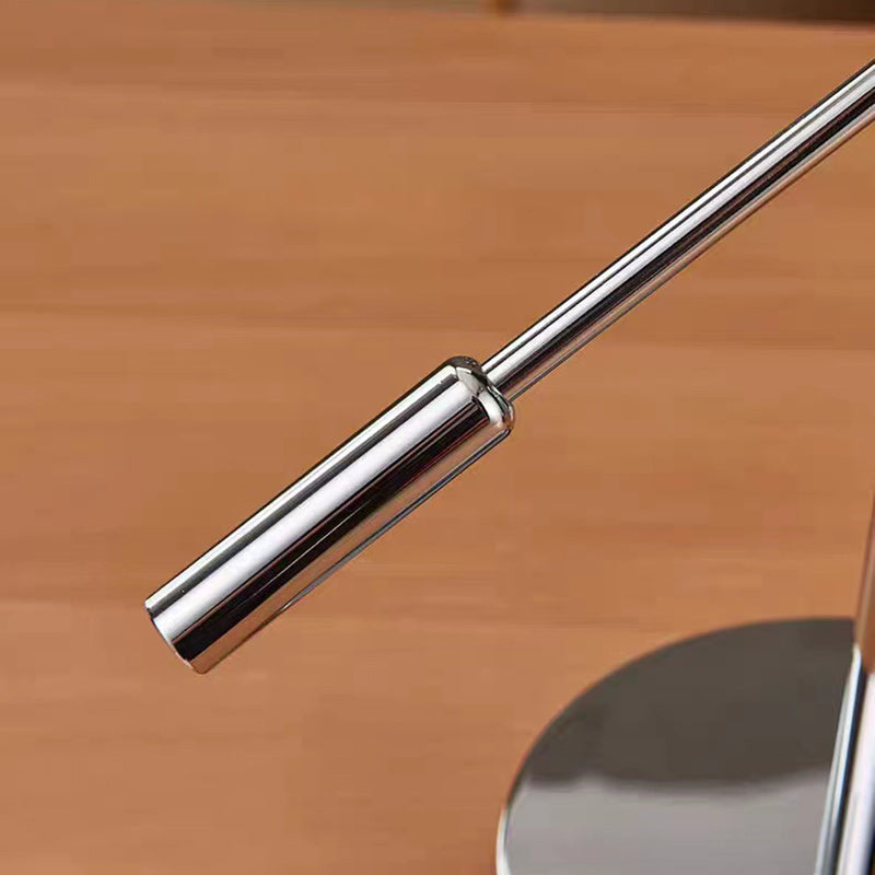Modern Minimalist Long Oval Cylinder Iron Aluminum LED Table Lamp For Bedroom