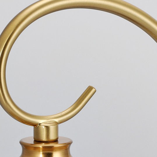 Lámpara de Mesa de Cera Derretida de 1 Luz de Vidrio de Cono de Encaje Levantable de Hierro Rústico Tradicional para Dormitorio 