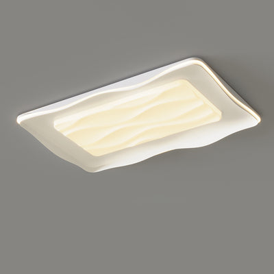 Moderna Minimalista Crema Rectángulo Cuadrado PVC Hardware LED Luz de Techo Empotrada Para Dormitorio 
