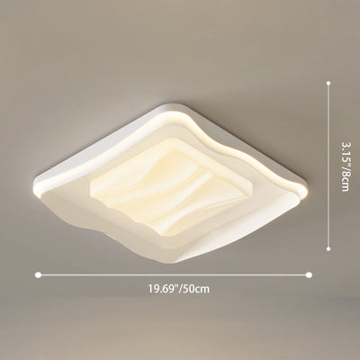 Moderna Minimalista Crema Rectángulo Cuadrado PVC Hardware LED Luz de Techo Empotrada Para Dormitorio 